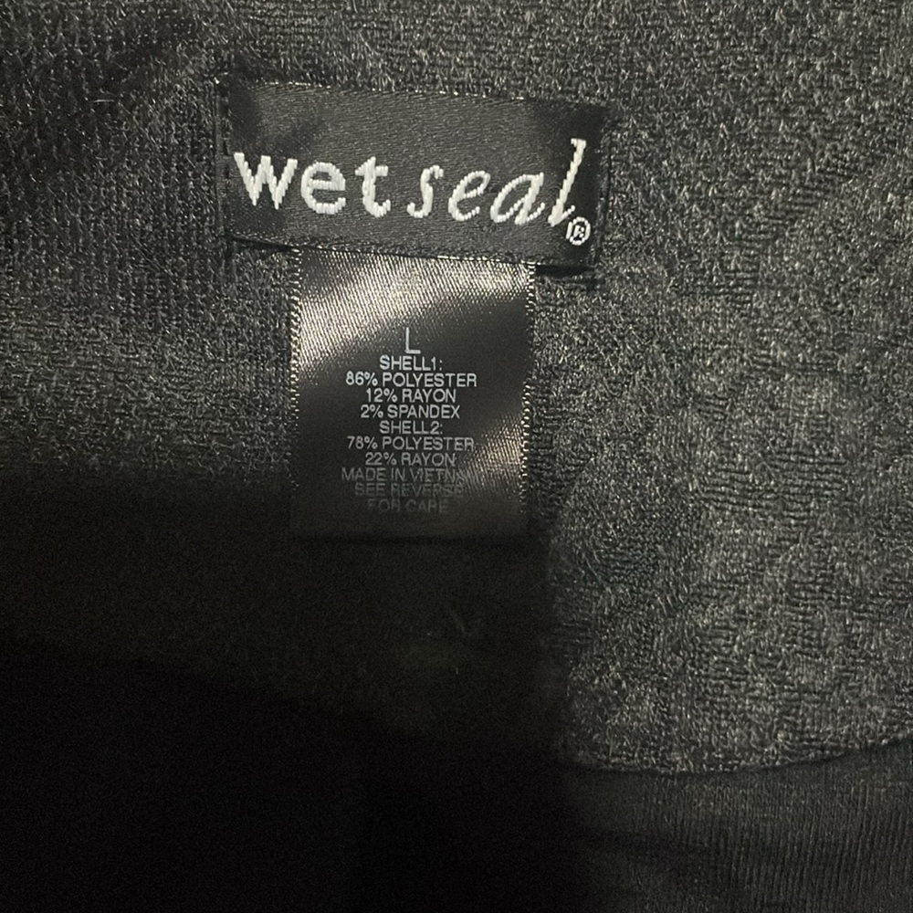 Wet Seal SZ L Black Floral Single Button Front Blazer - Picture 8 of 15